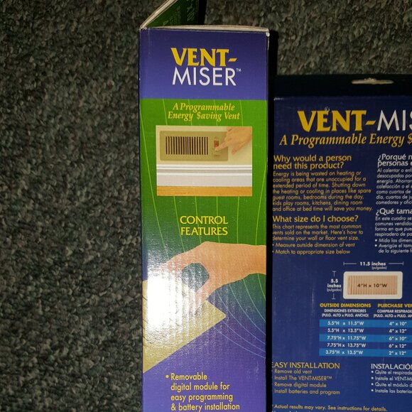 Vent Miser Programmable Energy Saving Vent Cover, 4-by-10-Inches - White - Picture 5 of 6